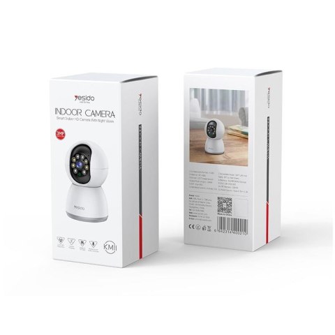 Yesido Kamera Smart KM11 3.0MP AI HD (Noktowizyjna), WHITE / BIAŁY