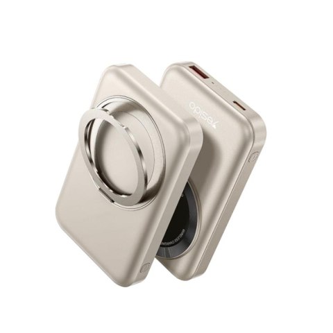 Yesido Powerbank YP60 10 000 mAh 22.5W USB-A + USB-C PD20W + 15W MagSafe, ZŁOTY