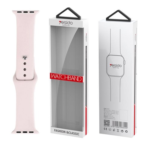 Yesido WB44 Silikonowy Pasek do Apple Watch L 42/44/45 (97+140) #17 SILT/PUDROWY RÓŻ