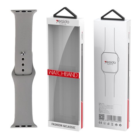 Yesido WB44 Silikonowy Pasek do Apple Watch L 42/44/45 (97+140) #34 BRICK BLUE/SZARY