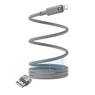 Yesido magnetyczny Kabel CA174 12W USB-Lightning 1m 2.4A, GRAY / SZARY