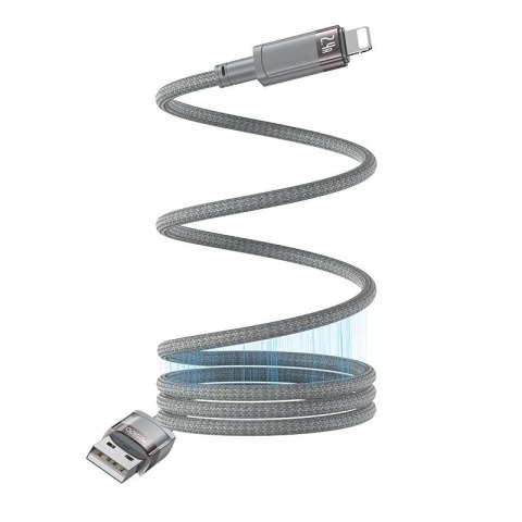 Yesido magnetyczny Kabel CA174 12W USB-Lightning 1m 2.4A, GRAY / SZARY