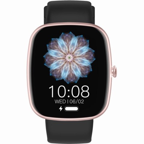 Smartwatch Damski GRAVITY GT18-1 Różowy Pasek Silikonowy + Czarny Pasek