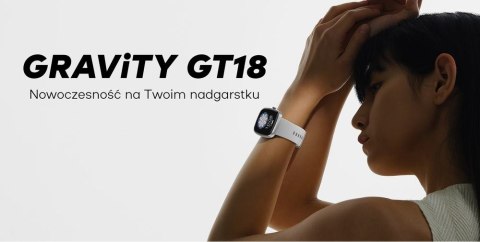Smartwatch Damski GRAVITY GT18-3 Różowy Pasek Silikonowy + Granatowy Pasek