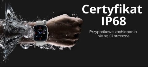 Smartwatch Męski GRAVITY GT18-4 Pomarańczowy Pasek Silikonowy + Czarny Pasek