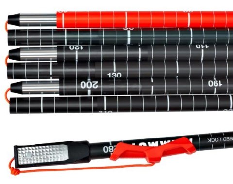 Mammut Carbon Probe 280 speed lock kije do nart 2 szt. 2,8 m Czarny, Czerwony