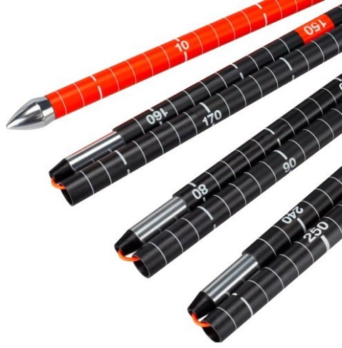 Mammut Carbon Probe 280 speed lock kije do nart 2 szt. 2,8 m Czarny, Czerwony