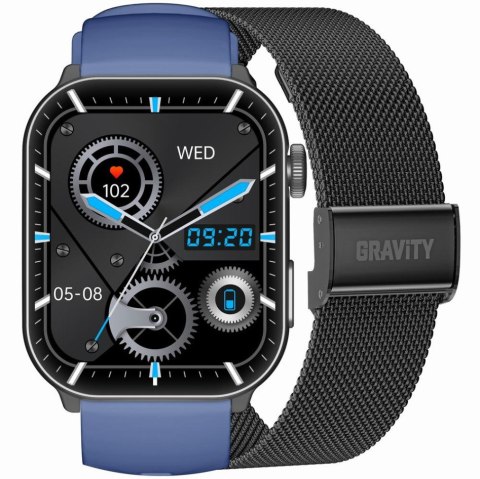 SMARTWATCH UNISEX GRAVITY GT28-3 - ROZMOWY BLUETOOTH, DODATKOWY PASEK (sg037c)