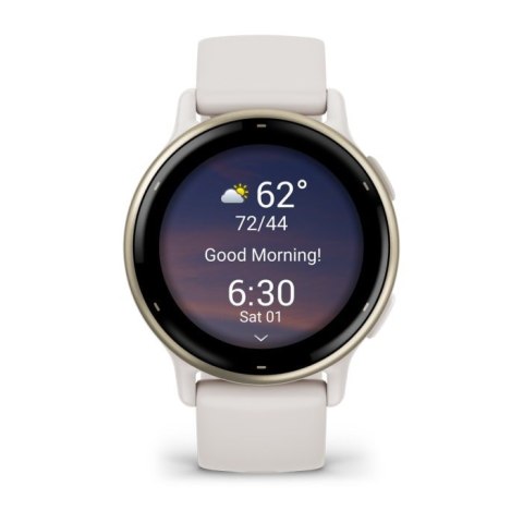 Garmin Vivoactive 5 3,05 cm (1.2") AMOLED 42 mm Cyfrowy 390 x 390 px Ekran dotykowy Biały Wi-Fi GPS