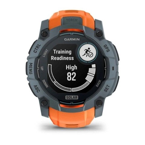 Zegarek sportowy Garmin Instinct 3 Solar Twilight Solstice 50mm Pomarańczowy