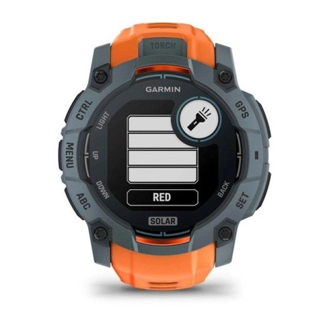 Zegarek sportowy Garmin Instinct 3 Solar Twilight Solstice 50mm Pomarańczowy