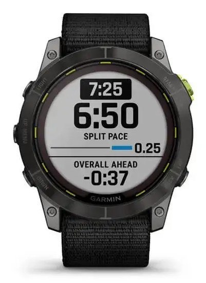Zegarek sportowy Garmin Enduro 2 Solar 35mm Black Carbon Gray DLC Ti Ultrafit Band Szary