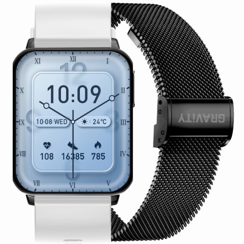 SMARTWATCH UNISEX GRAVITY GT17-8 - AMOLED, DODATKOWY PASEK (sg038h)