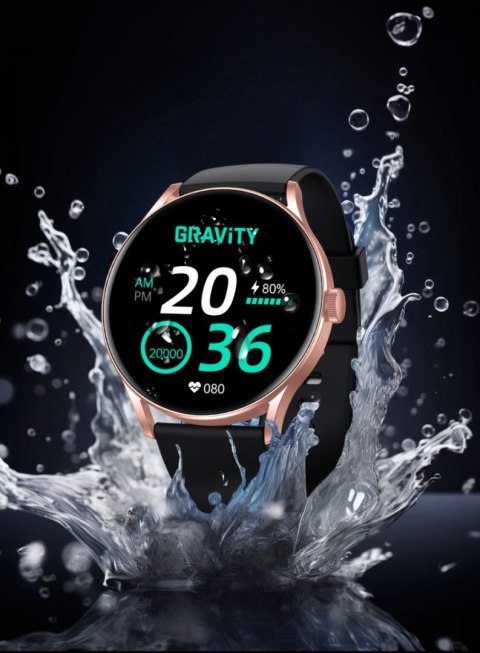 Smartwatch Gravity Czarno Różowy GT2-2 PRO