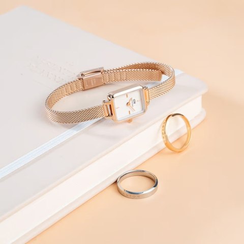 ZEGAREK DAMSKI DANIEL WELLINGTON Quadro Mini Melrose 15mm DW00100727 + BOX (zw524c)
