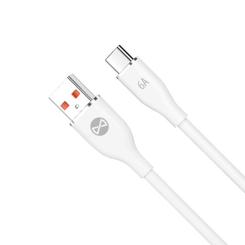 Forever kabel USB - USB-C 1,0 m 6A biały