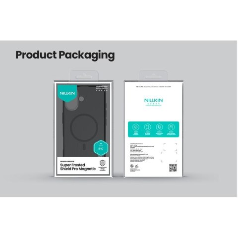 NILLKIN super frosted shield PRO MAGNETIC IPHONE 17, PRZEŹROCZYSTY CZARNY