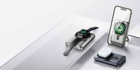 POWERBANK REMAX 3w1 10000mAh 15W RPP-695 WITH FOLDABLE STAND GREY