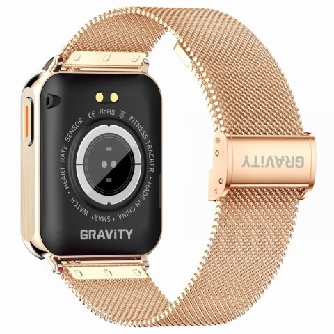 Smartwatch Gravity Różowe Złoto Szary 2 Paski GT17-4