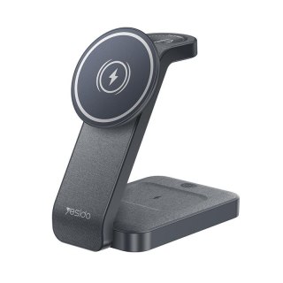 Yesido ładowarka indukcyjna DS26 15W LED 4w1 BLACK / CZARNY