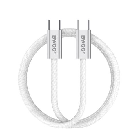 BWOO kabel pleciony 240W USB-C/USB-C BO-X317C-C 1m biały
