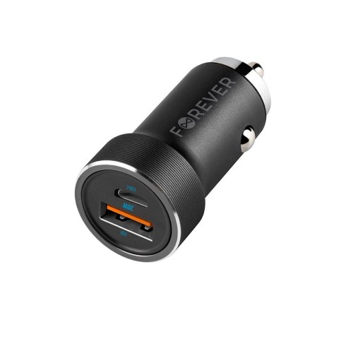 Forever ładowarka Samsung PD QC CC-06 1xUSB-C 1xUSB 20W czarna + kabel USB-C/USB-C 60W