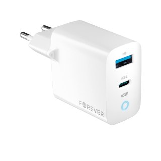 Forever ładowarka sieciowa GAN PD TC-06-65AC 65W 1x USB-C 1x USB biały
