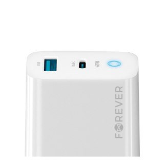Forever ładowarka sieciowa GAN PD TC-06-65AC 65W 1x USB-C 1x USB biały