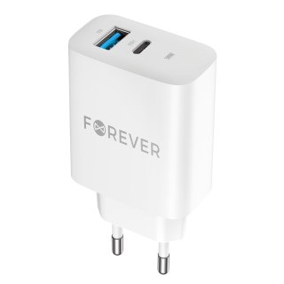 Forever ładowarka sieciowa PD TC-07-30AC 30W 1xUSB-C 1xUSB + kabel USB-C/USB-C 60W