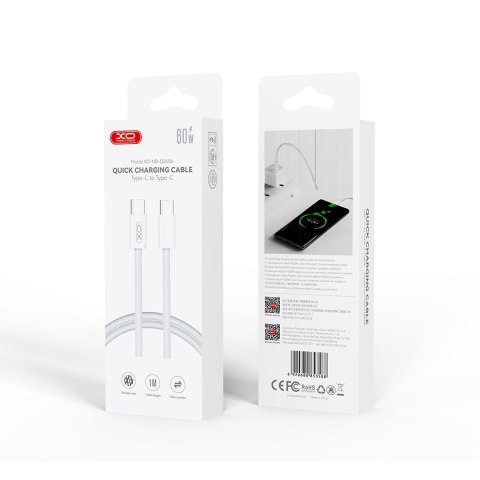 XO KABEL NB-Q260A PD USB-C/USB-C 60W BIAŁY 1m
