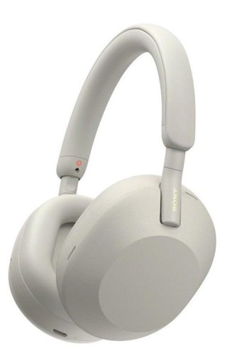 Sony WH-1000XM5 Noise Cancelling Belaides ausines, Bluetooth, Sidabrine (12 Men. garantija)