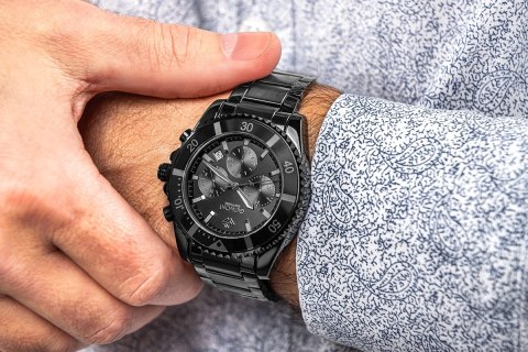 Zegarek Męski Giewont Chronograph Sapphire Czarno Tytanowy GW3970-B1