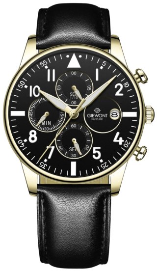 Zegarek Męski Giewont Chronograph Sapphire Czarno Złoty GW5630-A4