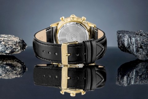 Zegarek Męski Giewont Chronograph Sapphire Czarno Złoty GW5630-A4