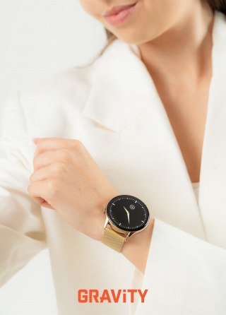 SMARTWATCH DAMSKI GRAVITY GT11-2 - AMOLED, DODATKOWY PASEK (sg044b)