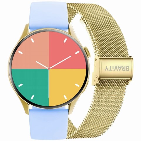 SMARTWATCH DAMSKI GRAVITY GT11-4 - AMOLED, DODATKOWY PASEK (sg044d)