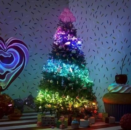 Twinkly Pre-lit Tree -1.50m Choinka, 270 RGB LED, zielony przewód, typ wtyczki C