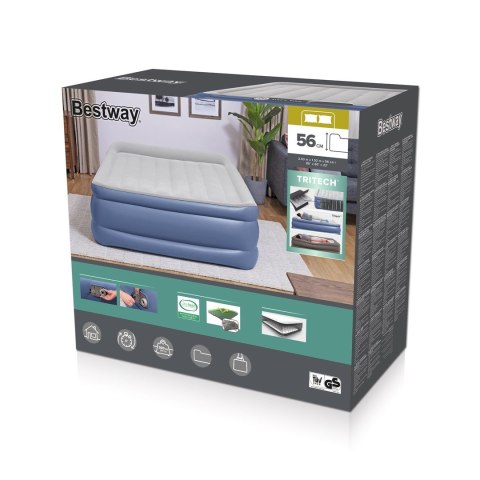 Dmuchany materac Podwójny Bestway 67614 / 23 Niebieski Biały Unisex