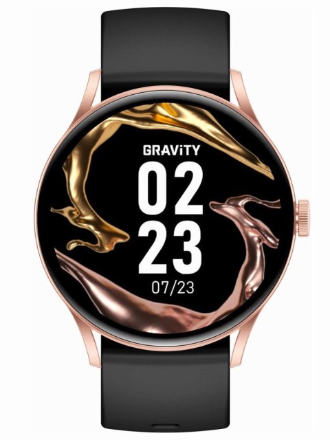 SMARTWATCH UNISEX GRAVITY GT2-2 PRO - AMOLED, WŁASNE TARCZE (sg040b)