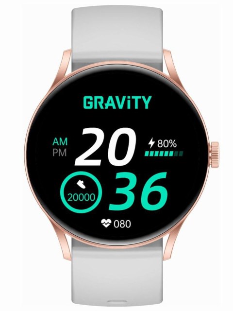 SMARTWATCH UNISEX GRAVITY GT2-3 PRO - AMOLED, WŁASNE TARCZE (sg040c)