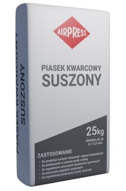 PIASEK KWARCOWY SUSZONY 25KG 0.5-1.0MM AIRPRESS