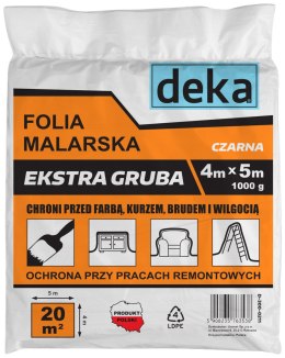 FOLIA MALARSKA EXTRA GRUBA CZARNA 4*5M 1000G DEKA