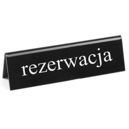 Tabliczka informacyjna dwustronna REZERWACJA tworzywo plexiglas PL - Hendi 663523 Hendi