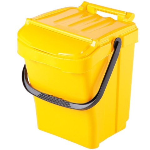 Kosz pojemnik do segregacji sortowania śmieci URBA PLUS 40L - żółty Sartori Ambiente