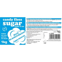 Kolorowy cukier do waty cukrowej niebieski o smaku czarnej porzeczki 1kg GSG24