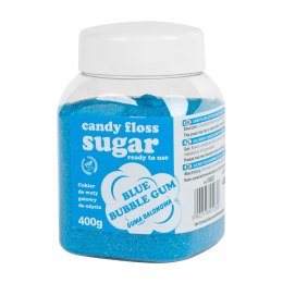 Kolorowy cukier do waty cukrowej niebieski o smaku gumy balonowej 400g GSG24