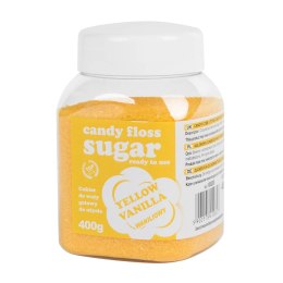 Kolorowy cukier do waty cukrowej żółty o smaku waniliowym 400g GSG24