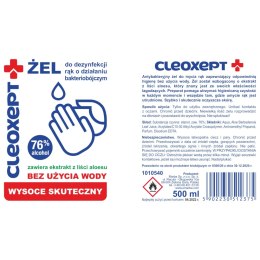 Żel antybakteryjny do dezynfekcji odkażania rąk CLEOXEPT- 500ml GSG24