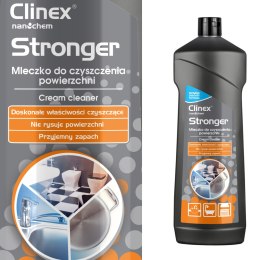 Mleczko do czyszczenia glazury stali urządzeń gastronomicznych CLINEX Stronger 750ML Clinex