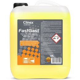 Środek do mycia tłustych zbrudzeń w kuchni do okapów blatów posadzek ścian CLINEX FastGast 5L Clinex